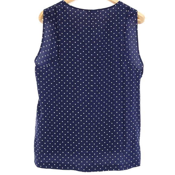 Madewell Silk Popover Tank  Blue with Dots  Stars - Picture 5 of 5